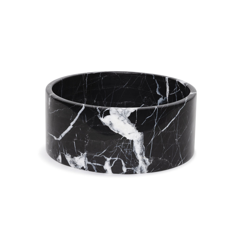 Marble bowl round | black