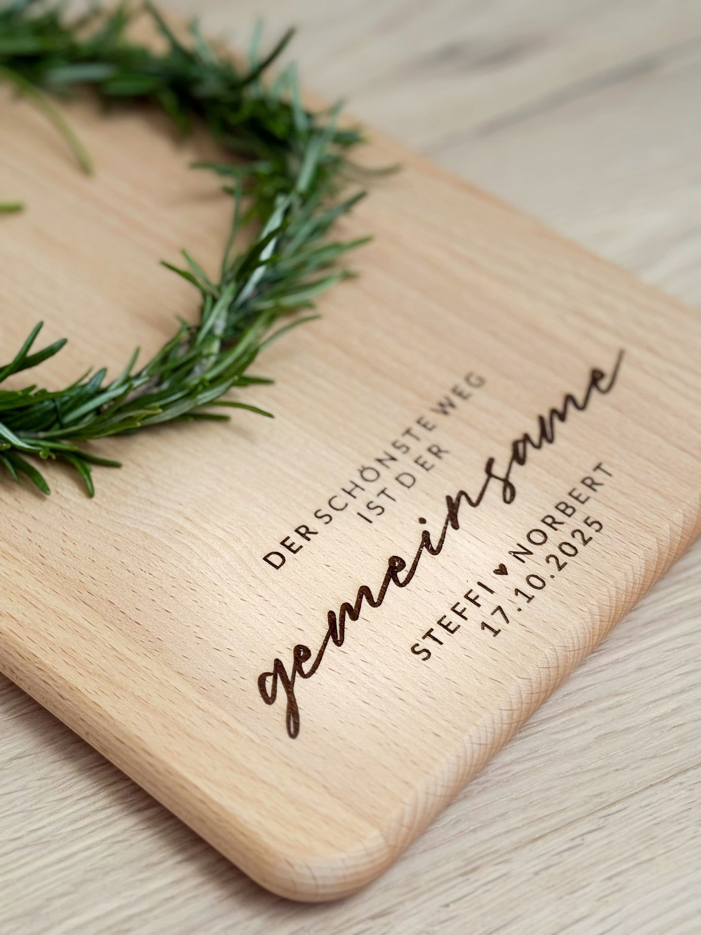 SCHNEIDEBRETT "DER SCHÖNSTE WEG IST DER GEMEINSAME"