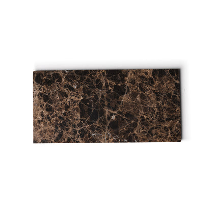 Marble tray rectangular | brown