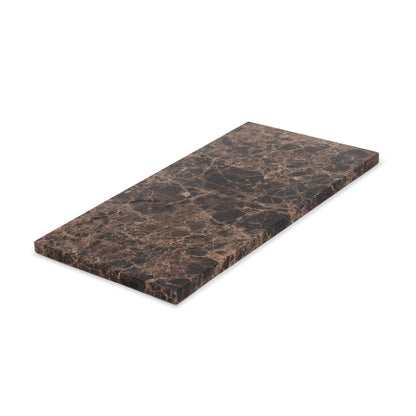 Marble tray rectangular | brown