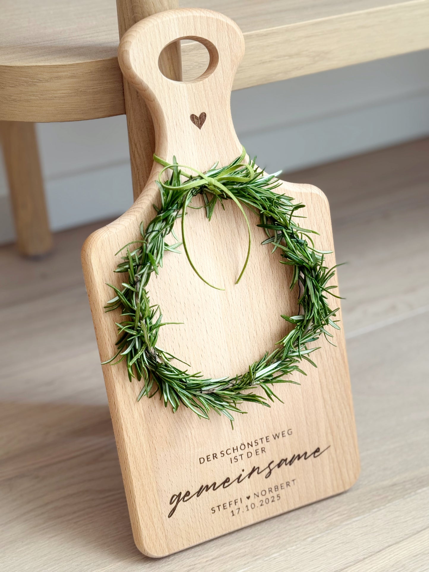 SCHNEIDEBRETT "DER SCHÖNSTE WEG IST DER GEMEINSAME"