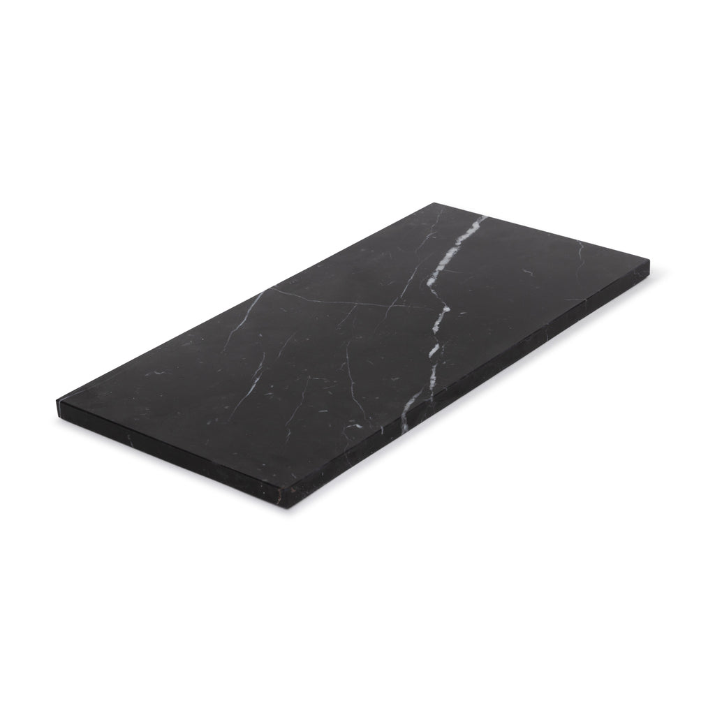 Marble tray rectangular | black